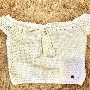 Women’s small off should knit crop top